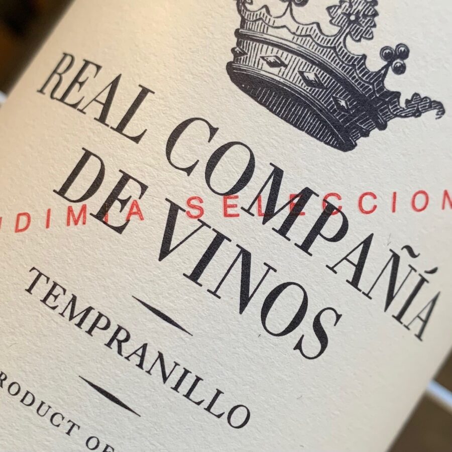 Tempranillo Real Compania de Vinos front etiket kvardrat