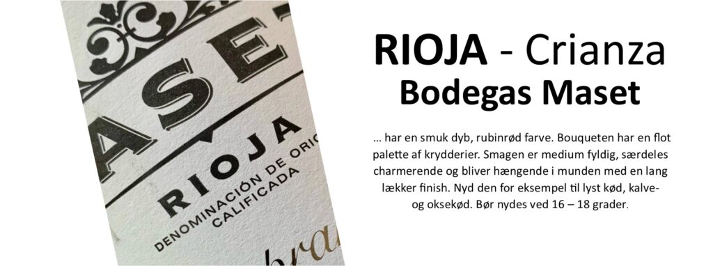 Bodegas Maset Rioja Crianza banner 2