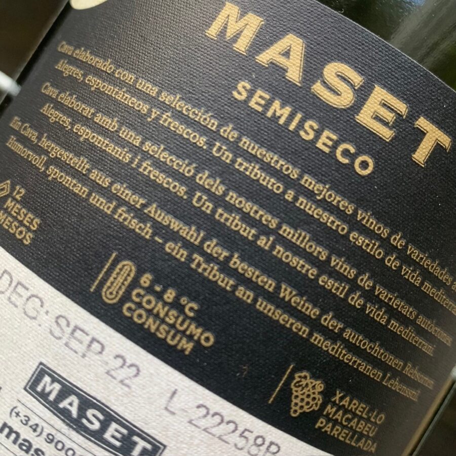 Maset Semiseco bag label kvardrat