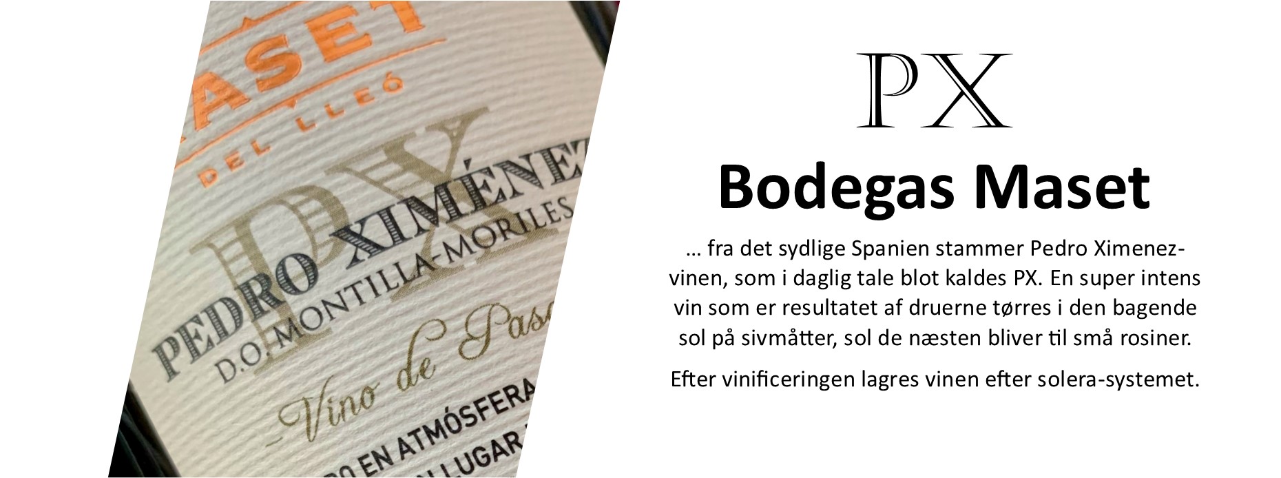 Bodegas Maset PX banner