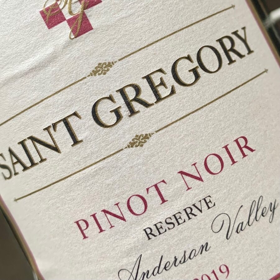 Saint Gregory Pinot Noir Reserve Graziano frontlabel 2