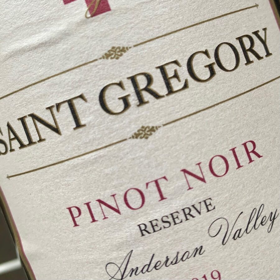 Saint Gregory Pinot Noir Reserve Graziano frontlabel
