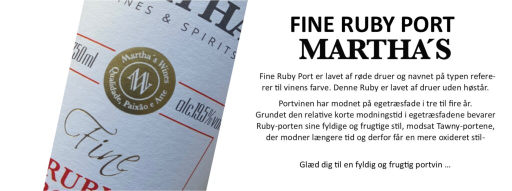 Marthas Fine Ruby Port  Banner