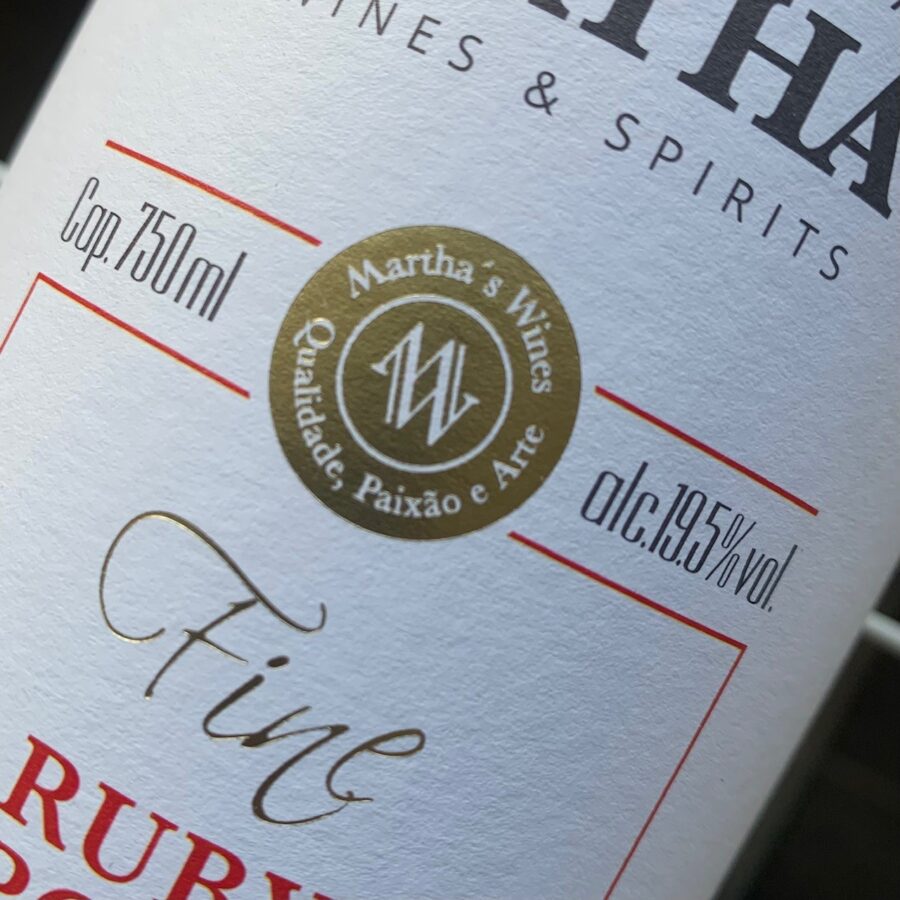 Marthas Fine Ruby front label kvardrat