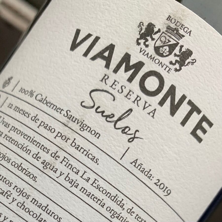 Cabernet Sauvignon VIAMONTE RESERVA SUELOS back label 2